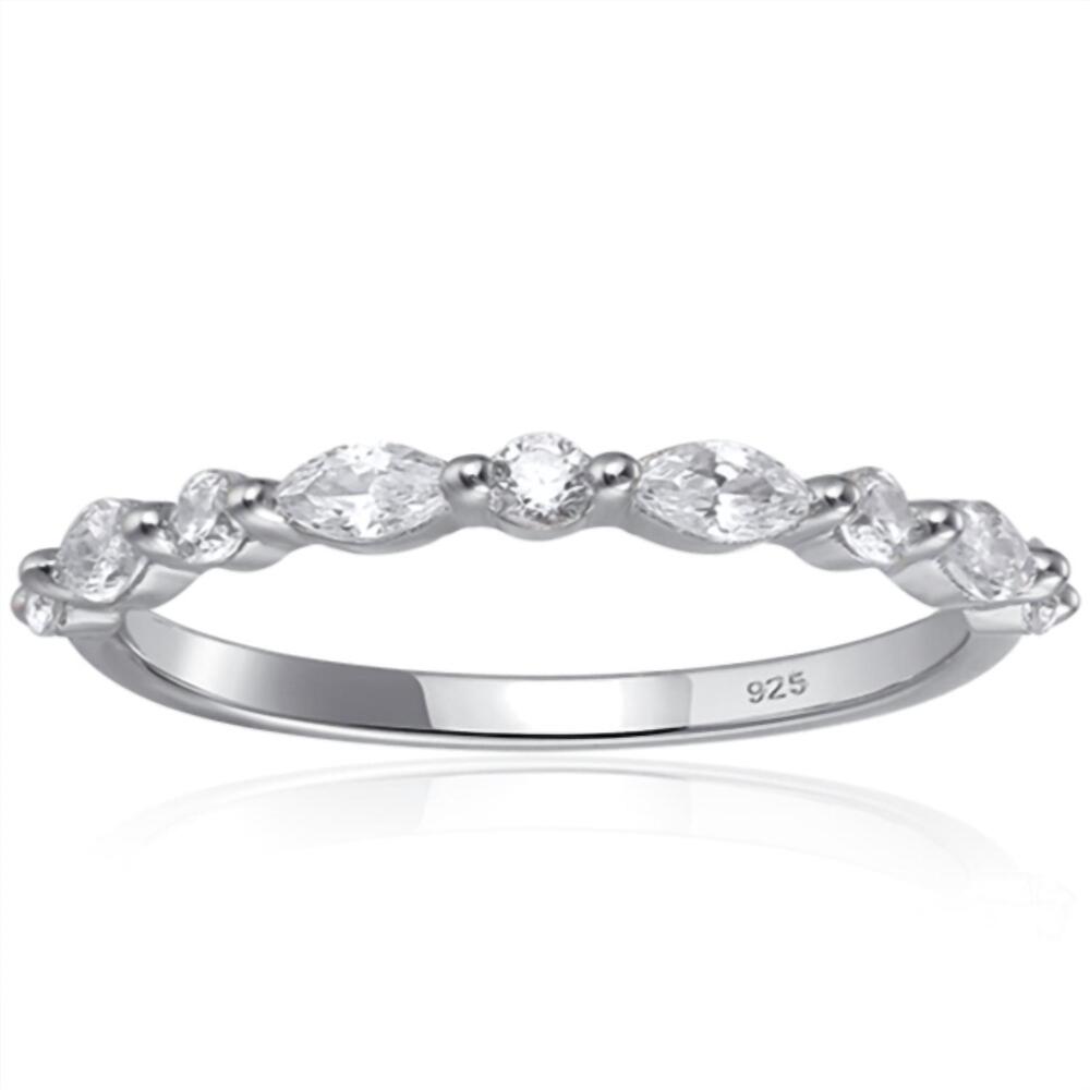 NEW STARLETTE women's rosalind stackable ring in silver